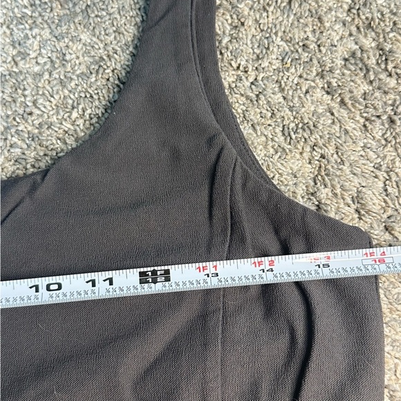 Eileen Fisher Grey washable stretch crepe dress XS gray sleeveless knee length - Picture 5 of 11